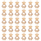 30Pcs Alloy Crystal Rhinestone Pendants, Bear, Golden, 20x13x2.5mm, Hole: 1.8mm