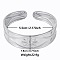 Non-Tarnish Stylish European and American Flower 304 Stainless Steel Cuff Bangles for Women