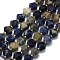 Natural Sodalite Beads Strand, Octagonal, Faceted, 9~10.5x9~10.5x7.5~8.5mm, Hole: 1mm, about 36~40pcs/strand, 15.35~15.55 inch(39~39.5cm)
