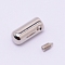 Zinc Alloy End Caps, Column, Platinum, 13x5.5mm, Hole: 2mm, Inner Diameter: 3.5mm