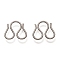 Non-Tarnish 304 Stainless Steel M Clasps, Stainless Steel Color, 9.5x10.5x0.8mm