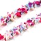 Spray Painted Synthetic Turquoise Beads Strands, Dyed, Star, Deep Pink, 7x7.5~8x3mm, Hole: 0.7mm, about 63~64pcs/strand, 14.17~14.57''(36~37cm)