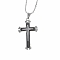 Cross Alloy Pendant Necklaces for Men, Black, 21.65~23.62 inch(55~60cm)