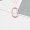 Alloy Spring Rings Clasps, Pink, 50x25mm
