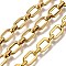 Ion Plating(IP) 304 Stainless Steel Rectangle Link Chains, Unwelded, Real 18K Gold Plated, 11x6.5x1.4mm