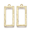 Alloy Textured Pendants, Rectangle, Light Gold, 33.5x14x1mm, Hole: 1.8mm