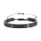 Synthetic Hematite Braided Bead Braeclet, Arrow, 6.30~12.60 inch(16~32cm)