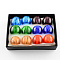 Handmade Lampwork Wide Band Rings, Mixed Color, 17~19mm, about 12pcs/box