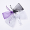 4 Colors Organza Bags, Organza Pouches for Potpourri, with Ribbons, Lavender/Light Grey/Black/Dark Orchid, Rectangle, Mixed Color, 11.5~12.5x8.5~9cm, 25pcs/color, 100pcs/set