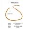 Elegant Stainless Steel Twisted Chain Anklets, Real 18K Gold Plated, 8-1/2 inch(215mm)