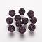 Polymer Clay Rhinestone Beads, Grade A, Round, Pave Disco Ball Beads, Ruby, 8x7.5mm, Hole: 1.5~1.8mm