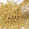 6/0 Glass Seed Beads, Metallic Colours Style, Round, Gold, 6/0, 4mm, Hole: 1.5mm, about 4500pcs/pound