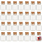 Glass Bottle, with Cork Plug, Wishing Bottle, Column, Clear, 2.15x3.65cm, Capacity: 5ml(0.17fl. oz), 35 sets/box