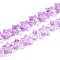 Baking Paint Glass Beads Strands, Star & Bowknot, Violet, 13.5~14x14~15x7.5~8.5mm, Hole: 0.8~0.9mm, about 49~50pcs/strand, 23.62~24.02 inch(60~61cm)