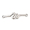304 Stainless Steel Connector Charms, Stainless Steel Color, Non-Tarnish, Wave Shape, 49.5x13.5x2.5mm, Hole: 2.5mm