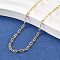 Brass Peanut Link Chain Necklaces, Lead Free & Cadmium Free, Long-Lasting Plated, Rack Plating, Real 18K Gold Plated, 17.72 inch(45cm)