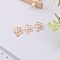 Alloy Rhinestone Pendants, Plum Blossom, Crystal, Light Gold, 17x15mm