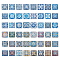 PH PandaHall 48pcs Square Glass Cabochons, 25mm Mosaic Cabochons Mixed Color Mosaic Printed Glass Dome Cabochons Mosaic Tile Supplies for Crafts, Plates, Picture Frames, Flowerpots, Handmade Jewelry