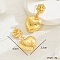 Luxurious Gold Earrings with Elegant Star and Heart Design