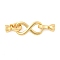 Brass Fold Over Clasps, Cadmium Free & Nickel Free & Lead Free, Infinity, Real 18K Gold Plated, 39mm