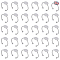 30Pcs Adjustable 304 Stainless Steel Finger Rings Components, Pad Ring Base Findings, Flat Round, Stainless Steel Color, US Size 8 1/2(18.5mm), Tray: 10mm