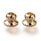 Brass Beads Cap, Long-Lasting Plated, Real 24K Gold Plated, 4x3mm, Hole: 1.4mm