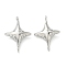 Brass Connector Charms, Cadmium Free & Nickel Free & Lead Free, Star, Platinum, 17.5x12.5x4mm, Hole: 1.2mm