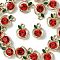 Alloy Rhinestone Pendants, Apple Charms, Red, 15x12x6mm, Hole: 2mm