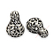 Brass Vegetables Pendants, Hollow Gourd/Calabash, Nickel Free, Antique Silver, 22x15x12mm, Hole: 3x4mm
