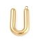 304 Stainless Steel Pendants, Ion Plating(IP), Letter Charm, Letter U, 38x24x6.5mm, hole: 2.1mm