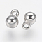 CCB Plastic Charms, Round, Platinum, 7x5mm, Hole: 1mm