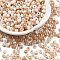 Glass Seed Beads, AB Color, Rondelle, Navajo White, 4x3mm, Hole: 1.2mm,  20g/bag