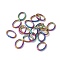 Ion Plating(IP) 304 Stainless Steel Jump Rings, Open Jump Rings, Oval, Multi-color, 18 Gauge, 8x6x1mm, Inner Diameter: 4x6mm