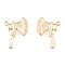 Brass Charms, Cadmium Free & Nickel Free & Lead Free, Axe, Real 18K Gold Plated, 15x11x2.5mm, Hole: 0.9mm