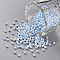 11/0 Grade A Round Glass Seed Beads, Ceylon, Sky Blue, 2.3x1.5mm, Hole: 1mm, about 48500pcs/pound