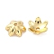 Brass Bead Caps, Cadmium Free & Nickel Free & Lead Free, Flower, Real 18K Gold Plated, 7.5x2.5mm, Hole: 1mm