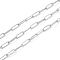 Tarnish Resistant 304 Stainless Steel Paperclip Chains, with Spool, Soldered, Stainless Steel Color, 12x4.5x1mm, 10.93 yards(10m)/roll