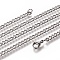 Non-Tarnish Men's Cuban Link Chain Necklaces, Fashionable 304 Stainless Steel Necklaces, with Lobster Claw Clasps, Stainless Steel Color, 23.82 inch(60.5cm), 3.5mm