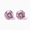 Cubic Zirconia Pointed Back Cabochons, Diamond, Faceted, Pearl Pink, 5x3mm