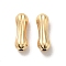 Brass Beads, Cadmium Free & Nickel Free & Lead Free, Column, Real 18K Gold Plated, 7.5x2.5mm, Hole: 0.7mm
