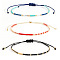 Bohemian Glass Seed Bead Rainbow Friendship Bracelets, Adjustable Stackable Bracelets, Mixed Color