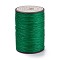 Round Waxed Polyester Thread String, Micro Macrame Cord, Twisted Cord, for Leather Sewing Stitching, Green, 0.8mm, about 54.68 Yards(50m)/Roll