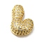 Brass with Cubic Zirconia Pendants, Cadmium Free & Nickel Free & Lead Free, Letter L, Letter L, 22x16x7mm, Hole: 4mm
