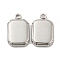 Non-Tarnish 304 Stainless Steel Charms, Octagon Charm, Stainless Steel Color, 15x10x4mm, Hole: 1.4mm