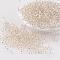 8/0 Glass Seed Beads, Silver Lined Round Hole, Round, White, 3mm, Hole: 1mm, about 1097pcs/50g