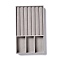 3-Grid Rectangle Velvet Jewelry Trays, with Density Fiberboard Sheet, for Earrings, Rings Storage, Gray, 21x12.5x2.35cm