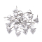 Non-Tarnish 304 Stainless Steel Pendant Cabochon Settings, Triangle, Stainless Steel Color, Tray: 5x6mm, 11x9x2mm, Hole: 2mm