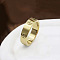 Cross Pattern 201 Stainless Steel Finger Rings, Golden, US Size 8(18.1mm)