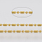 Brass Ball Chains, Ball-Bar Style, Round and Oval, Long-Lasting Plated, Soldered, with Spool, Cadmium Free & Nickel Free & Lead Free, Golden, 1.8x1mm and 1mm, about 301.83 Feet(92m)/roll