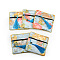 Retro Square Cloth Zipper Pouches, with Tassel and  Flower Pattern, Alice Blue, 12.2x12.2cm